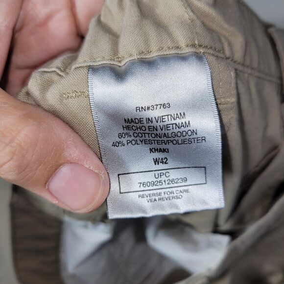 Savane Cargo Shorts Mens Sz 42 Tan Elastic Waist Hiking Pockets Outdoor Camping - Picture 13 of 14